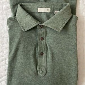 Tasc men’s collar shirt.  Heather green.